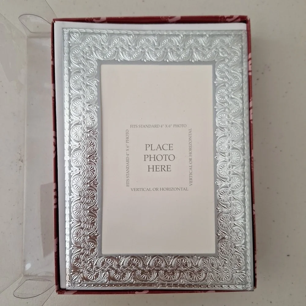 Vintage Target Brand Holiday Christmas Photo Greeting Cards Ornate Silver, 16 pk